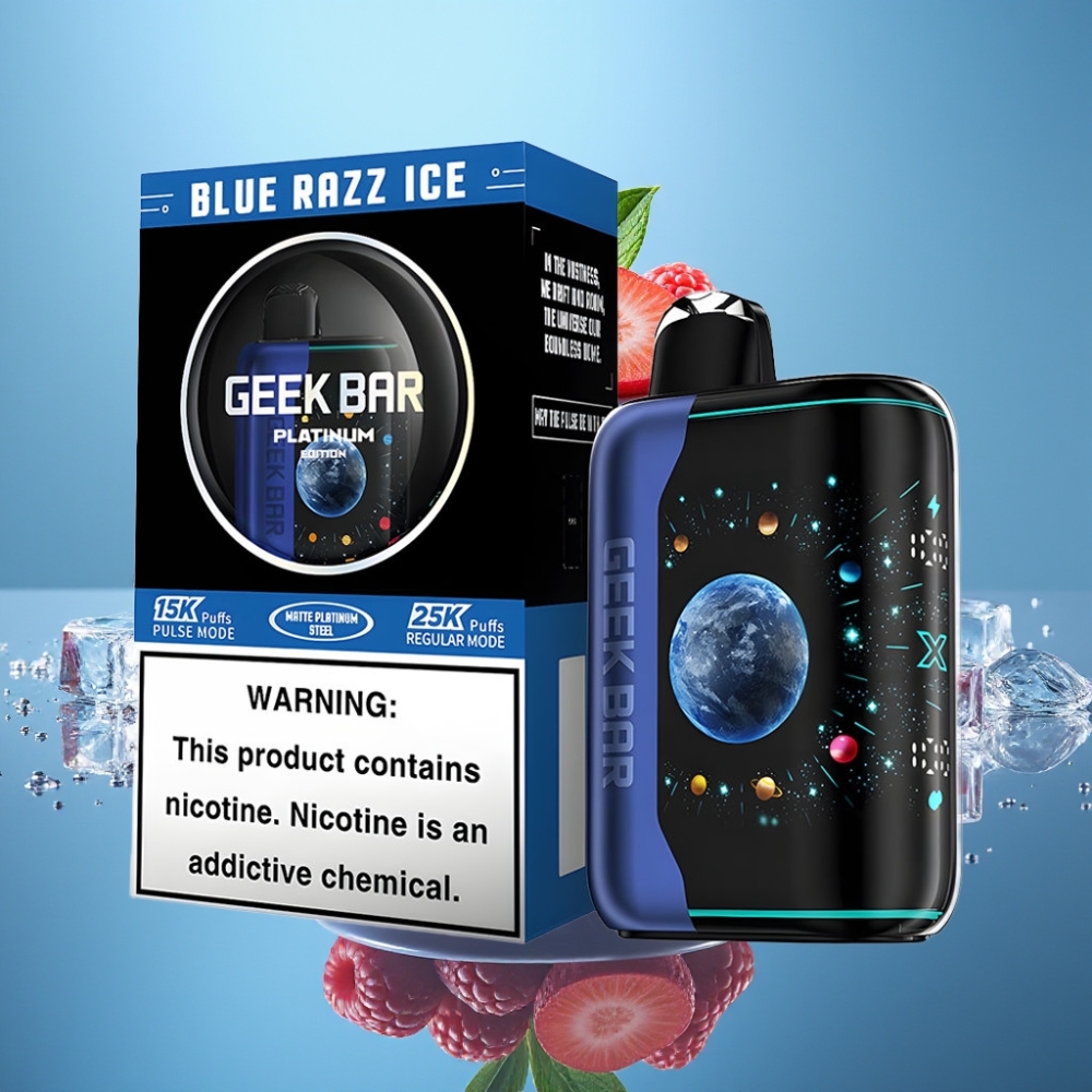 GEEK BAR Platinum Edition ブルーレズアイス 25000パフ USB-C充電 2%ニコチン