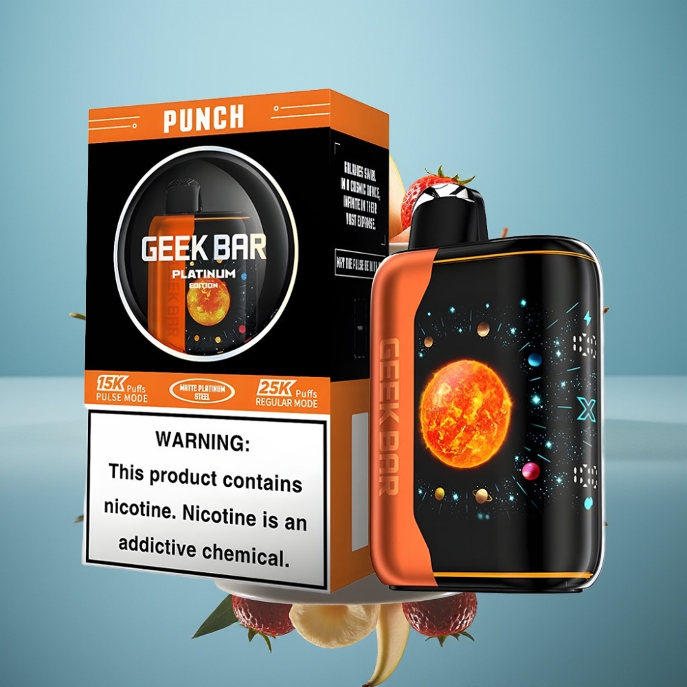 GEEK BAR Platinum Edition 25000パフ USB-Type C充電 2%ニコチン パンチ味