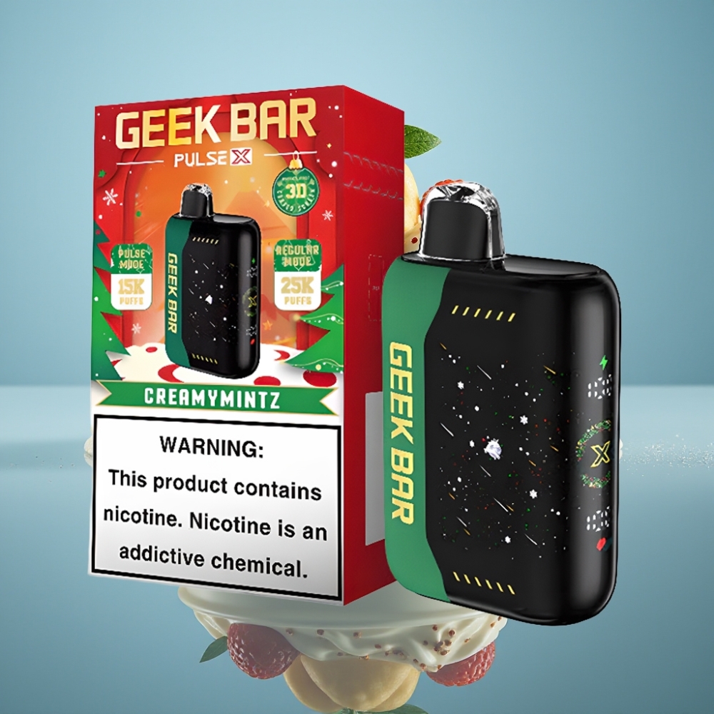GEEK BAR Pulse X 25000パフ 18mL デュアルメッシュコイル USB Type-C クリスマスエディション