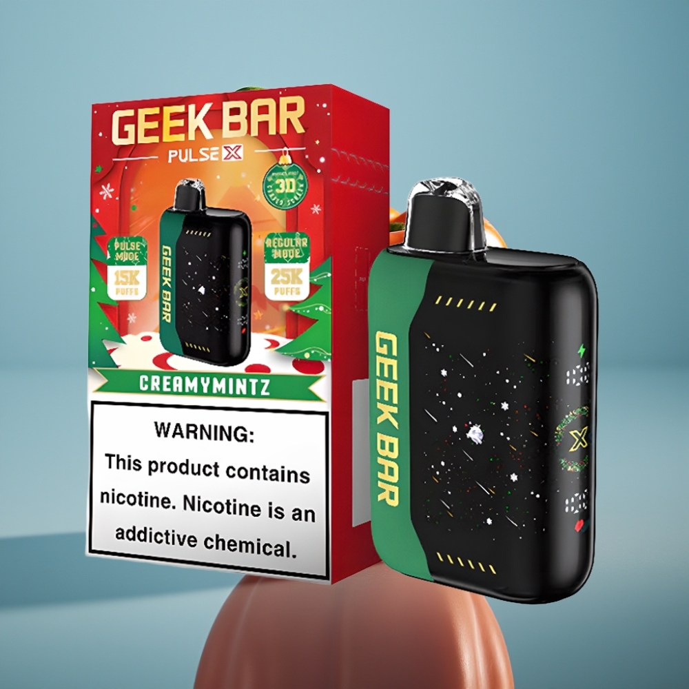GEEK BAR Pulse X 25000パフ 18mL デュアルメッシュコイル USB Type-C クリスマスエディション