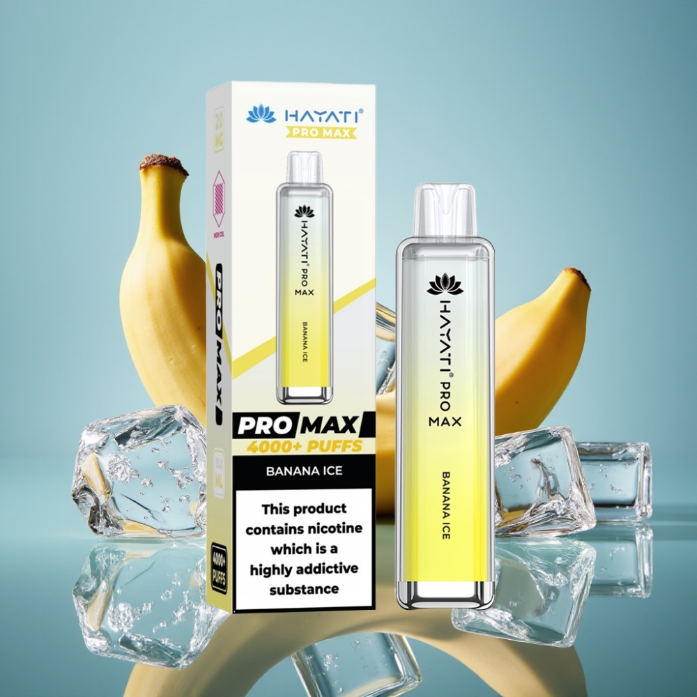 Hayati Pro Max 4000パフ バナナアイス 1400mAh 2ml/10ml