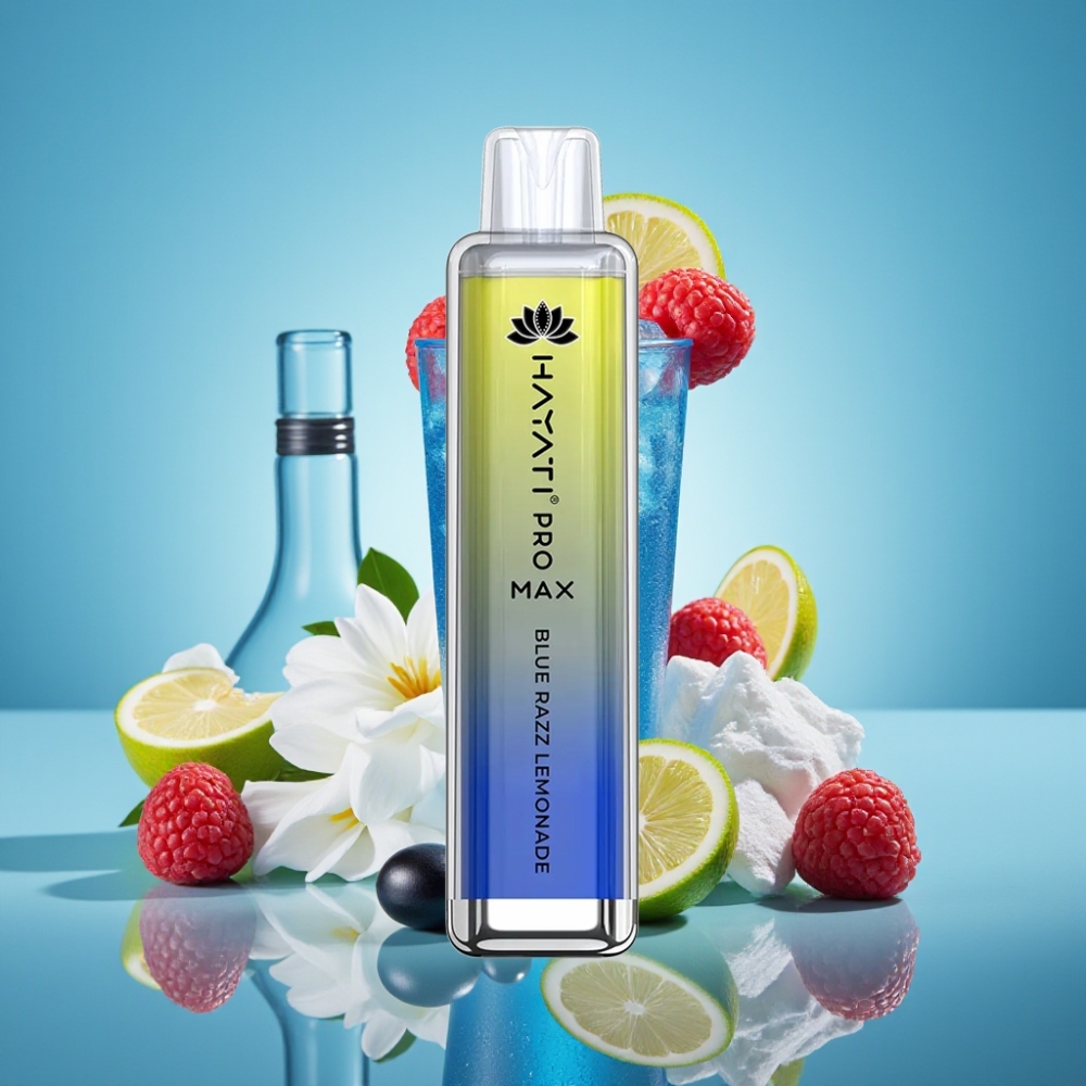 Hayati Pro Max 4000パフ リチャージ可能 ブルーレモネード 1400mAh 2ml/10ml