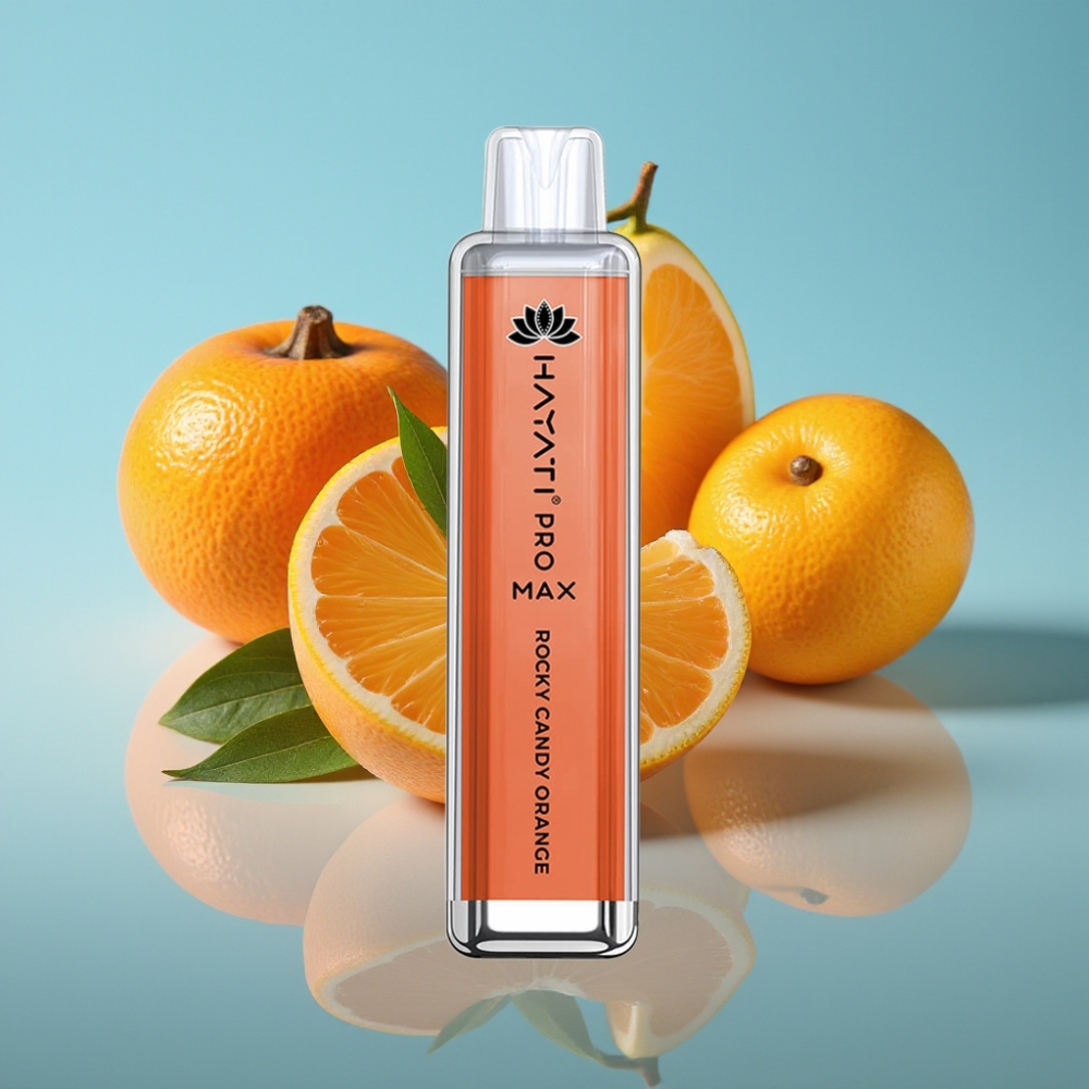 Hayati Pro Max 4000パフス ロッキーキャンディオレンジ 1400mAh 2ml/10ml