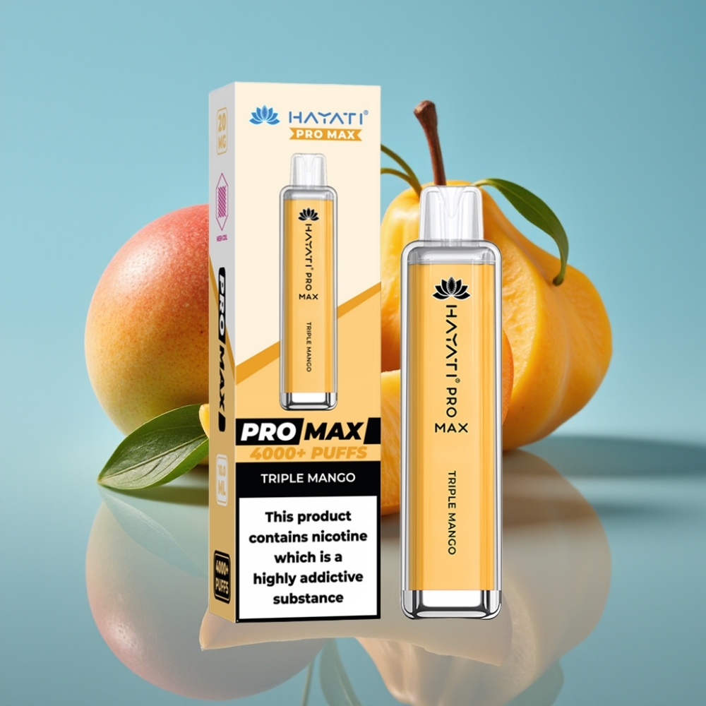 Hayati Pro Max 4000パフ トリプルマンゴー 1400mAh 2ml/10ml