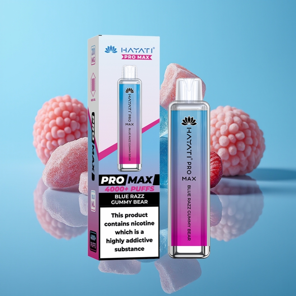 Hayati Pro Max 4000パフ ブルーレズグミーベア 1400mAh 2ml