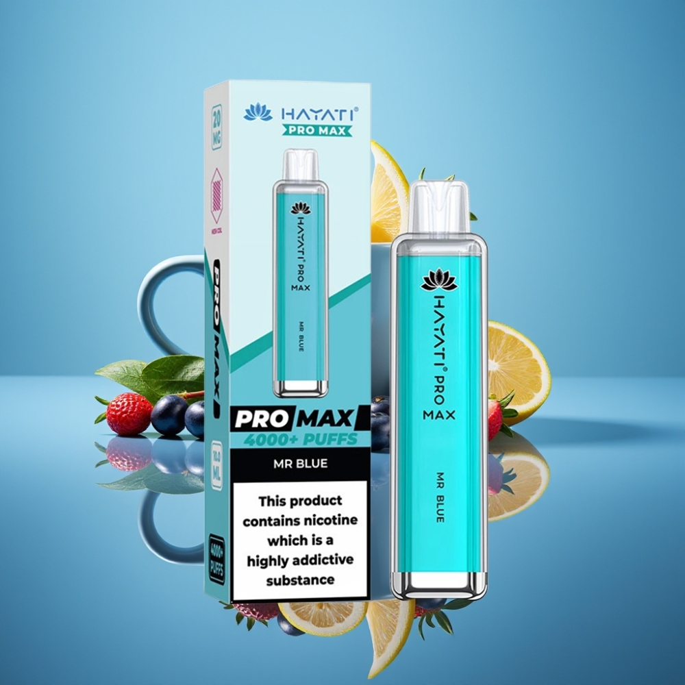 Hayati Pro Max 4000パフス ディスポーザブルベイプ ミスター・ブルー 1400mAh 2ml