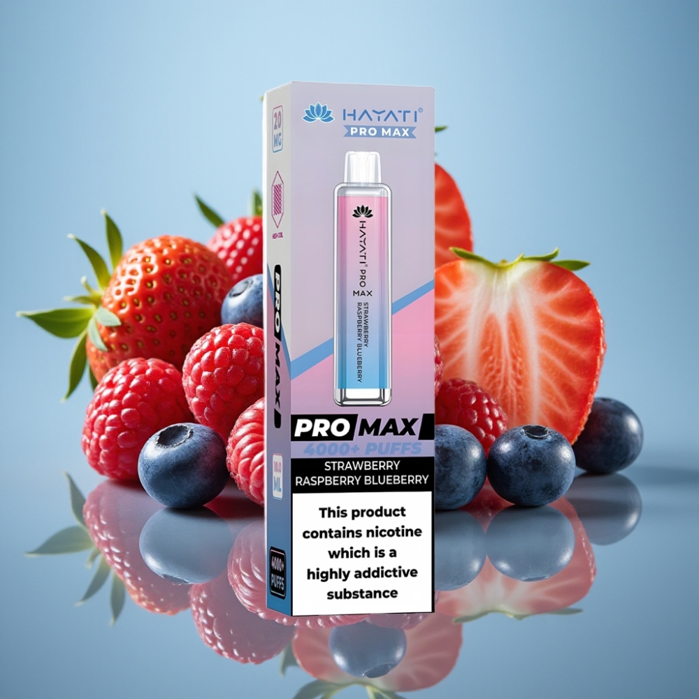 Hayati Pro Max 4000パフ ストロベリーラズベリーブルーベリー 1400mAh 2ml