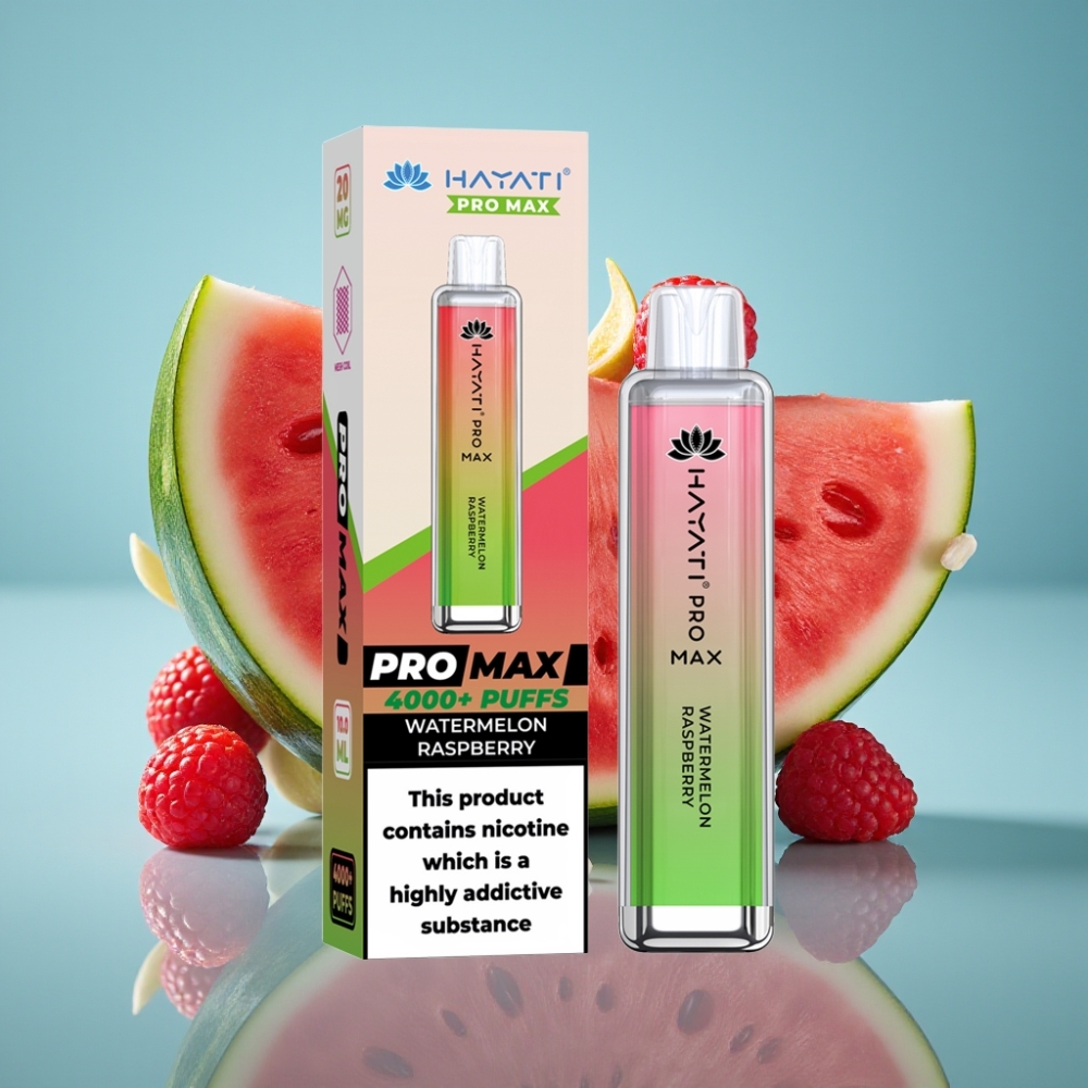 Hayati Pro Max 4000パフ ディスポーザブルベイプ スイカラズベリー 1400mAh 2ml