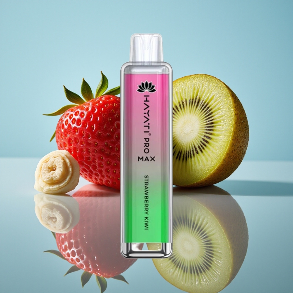Hayati Pro Max 4000パフ リチャージ可能 1400mAh ストロベリーキウイ
