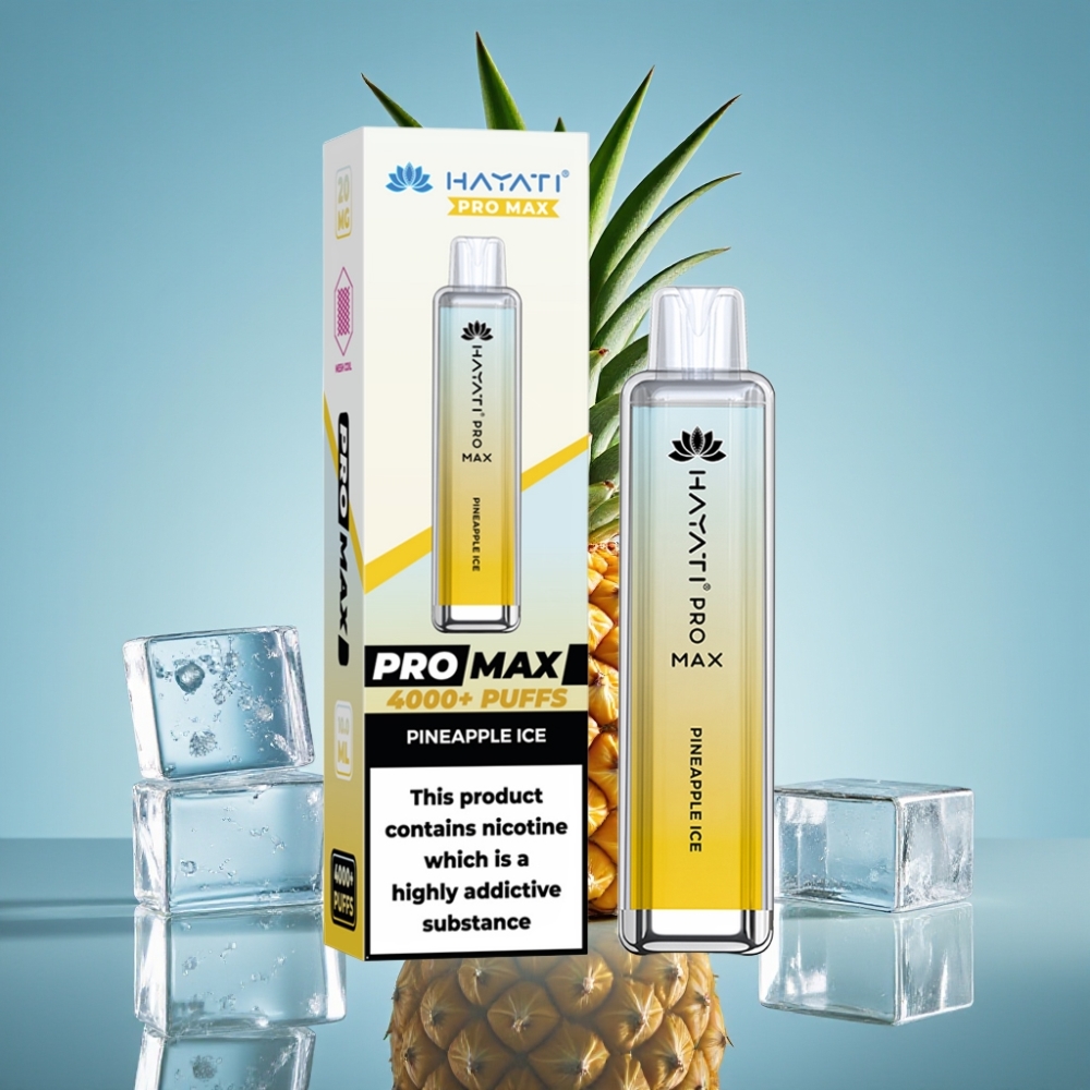 Hayati Pro Max 4000パイナップルアイス 28×28×120mm 1400mAh