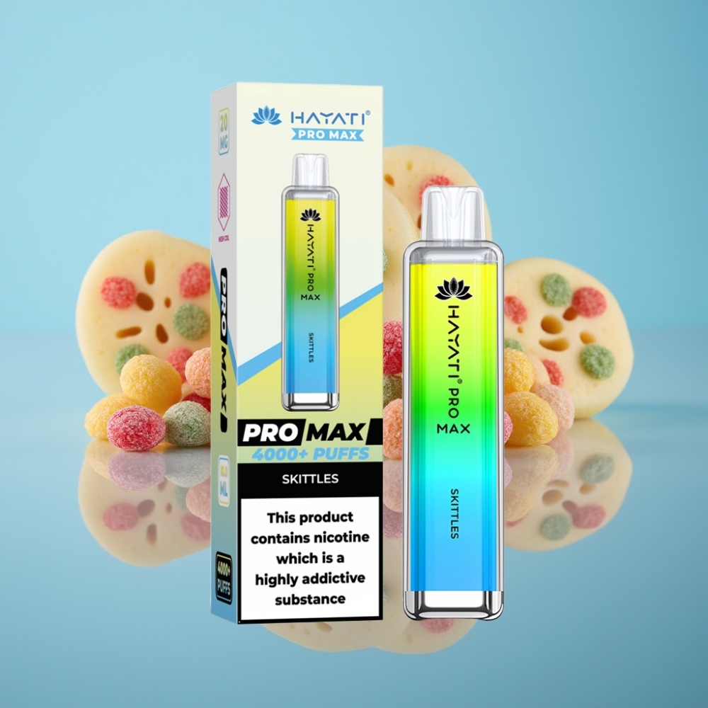 Hayati Pro Max 4000パフ 使い捨てベイプ スキットルズ 2%/5% 1400mAh
