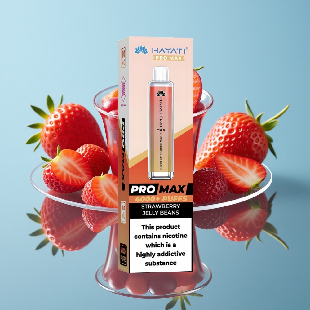 Hayati Pro Max 4000パフ ストロベリーゼリービーンズ 2%/5% 1400mAh