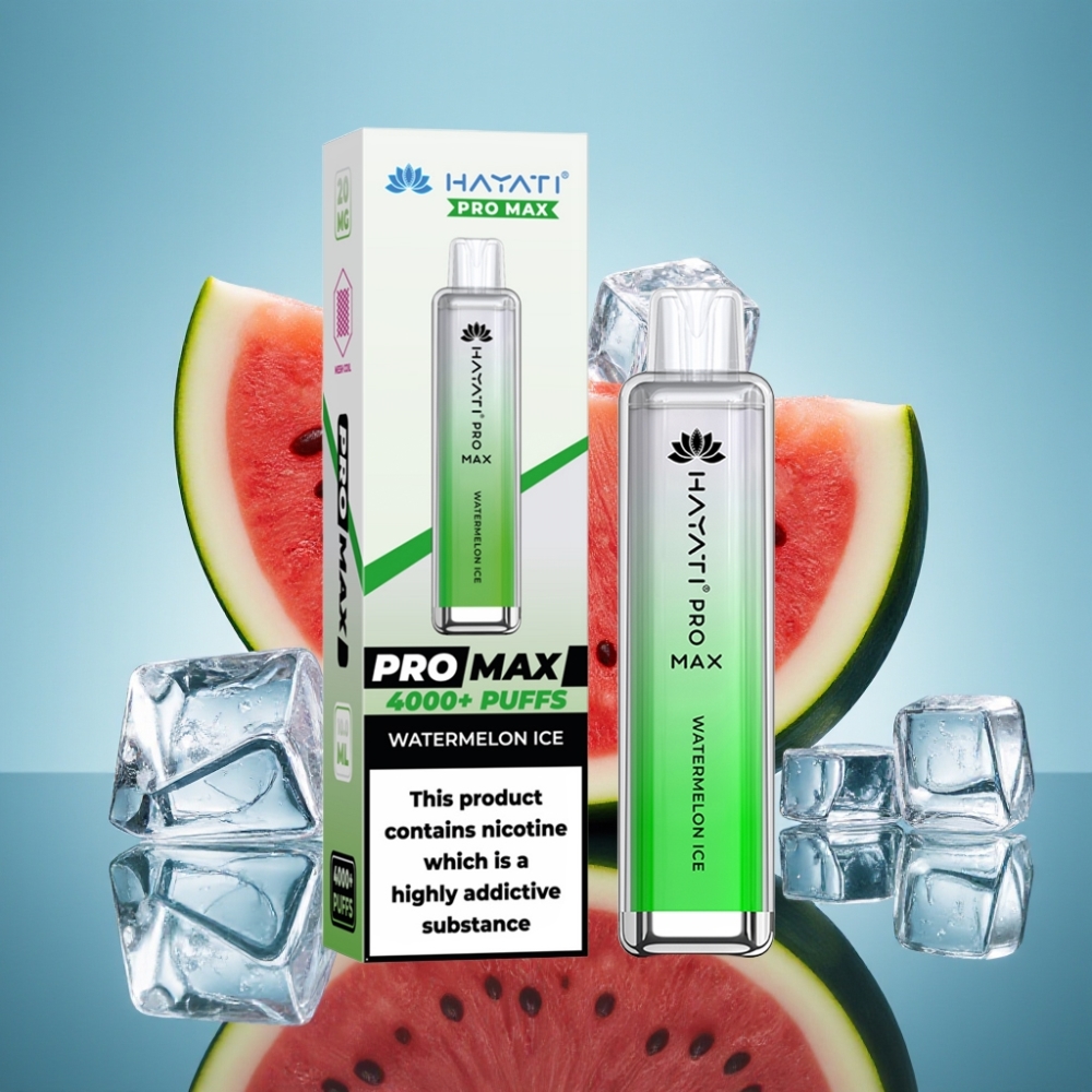 Hayati Pro Max 4000パフス・ウォーターメロンアイス・2%/5%・1400mAh