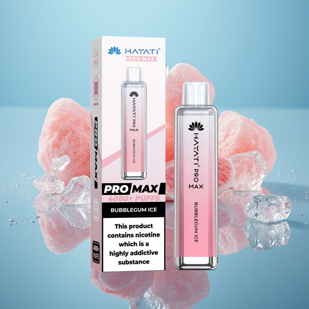 Hayati Pro Max 4000 パフス リチャージャブル バブルガムアイス 2ml/10ml 1400mAh