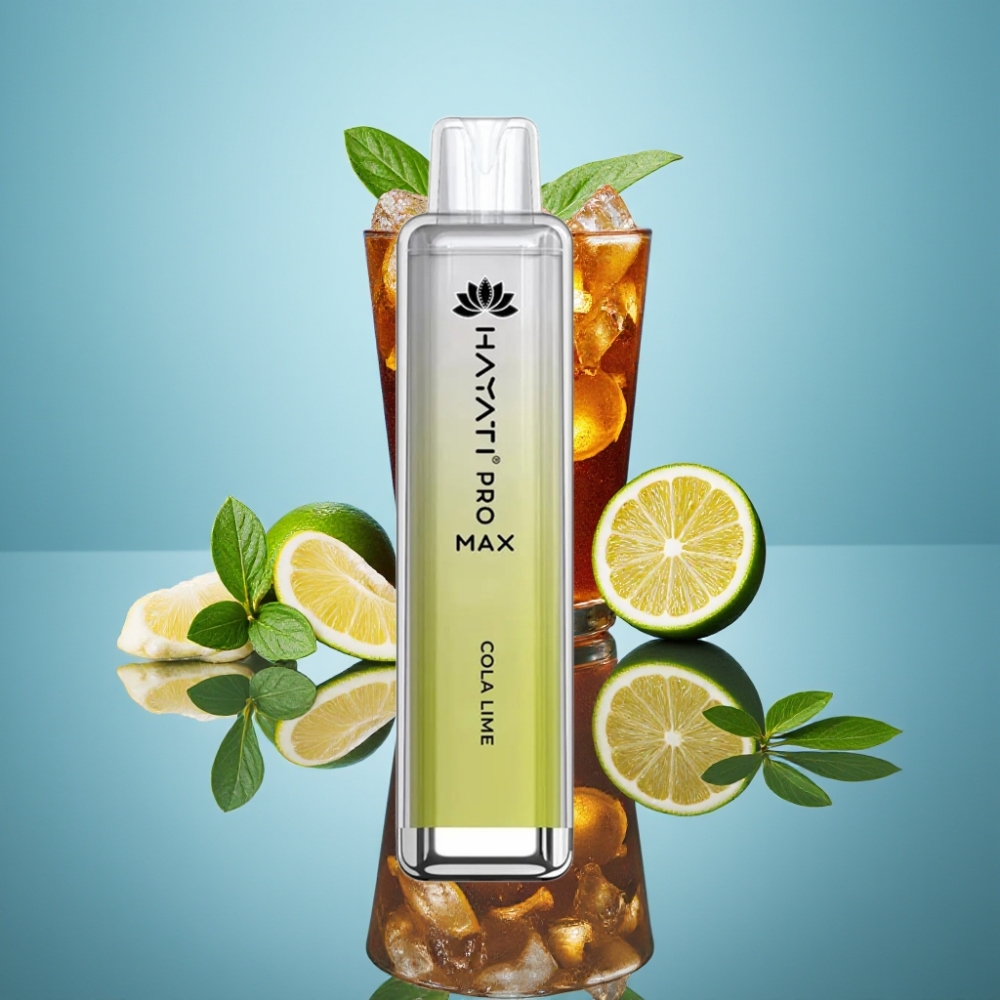 Hayati Pro Max 4000パフ デイスポーザブルベイプ コーラライム 2ml/10ml 1400mAh