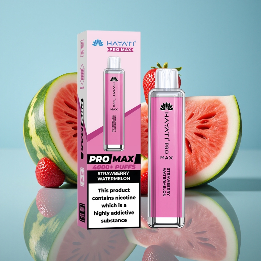 Hayati Pro Max 4000パフス ストロベリーワーターメロン 2ml/10ml 1400mAh