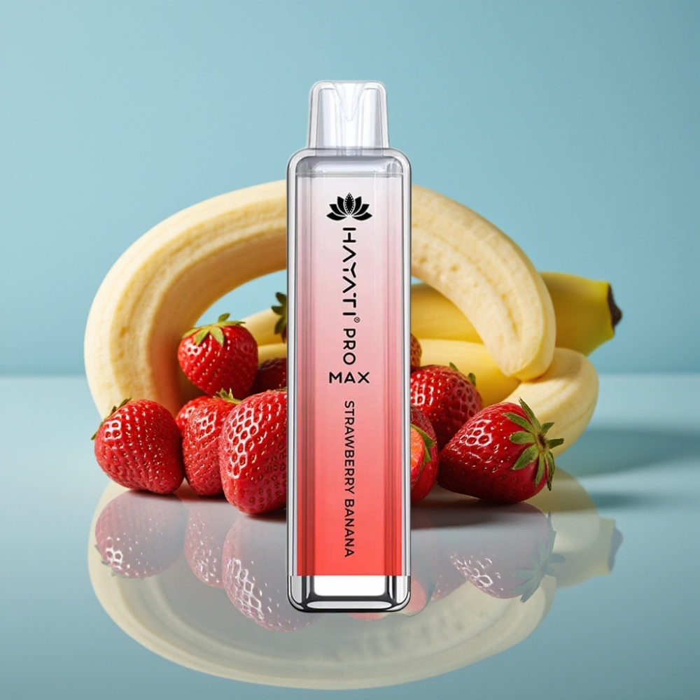 Hayati Pro Max 4000パフ 充電式 2ml/10ml ストロベリーバナナ