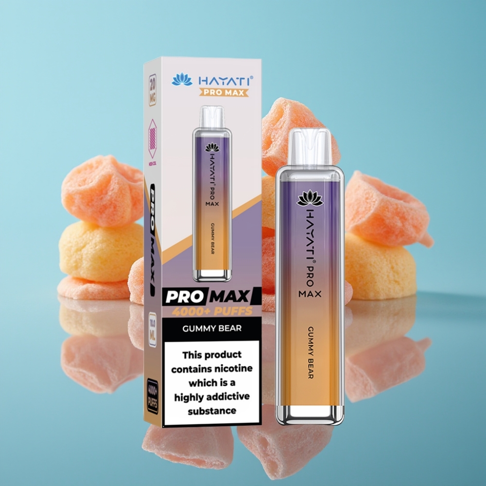 Hayati Pro Max 4000パフ グミベア 2mlタンク 1400mAh 5%ニコチン