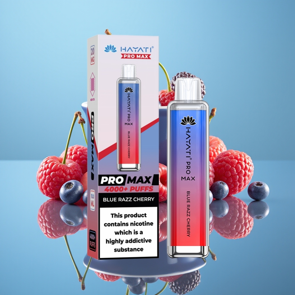 Hayati Pro Max 4000 パフス 2mlタンク 1400mAh ブルーレズチェリー