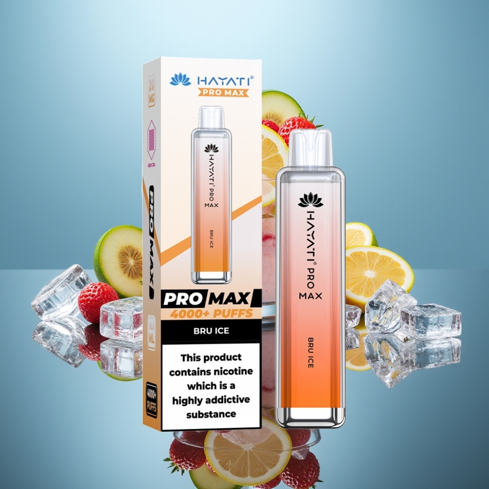 Hayati Pro Max 4000パフ ブルアイス 2mlタンク 1400mAh