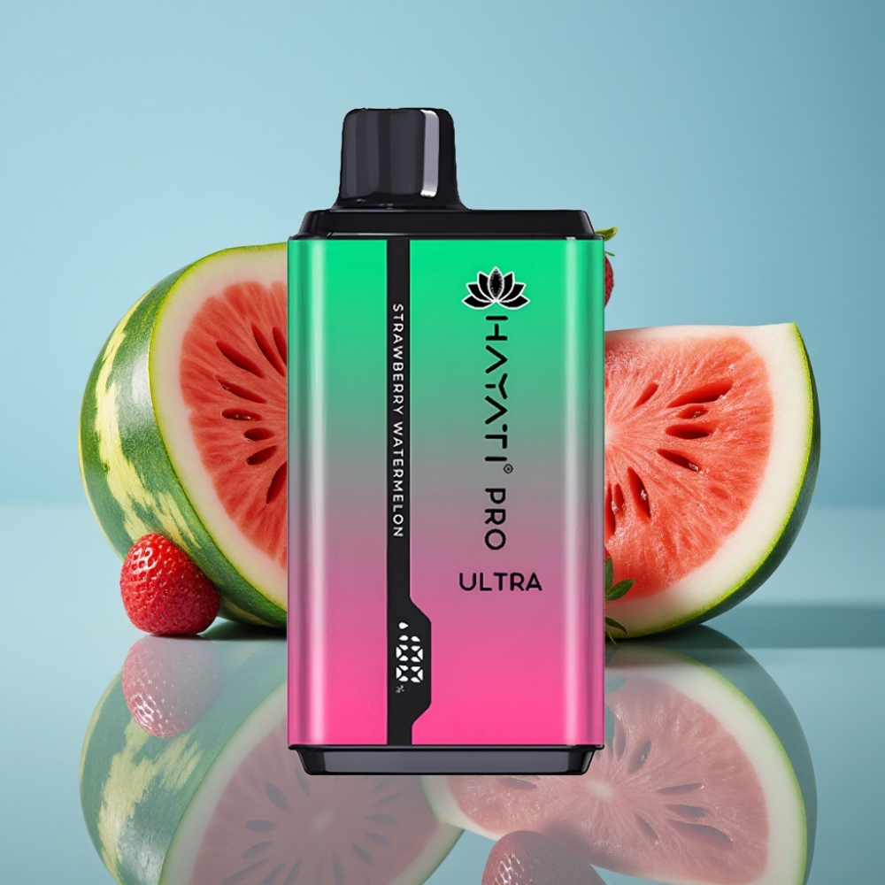 Hayati Pro Ultra 15000パフス（ストロベリーワーターメロン）850mAh/24ml/2%
