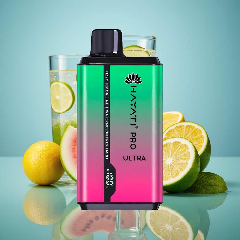 Hayati Pro Ultra 15000パフス 炭酸レモンライム＋スイカ＋フレッシュミント 850mAh 24ml