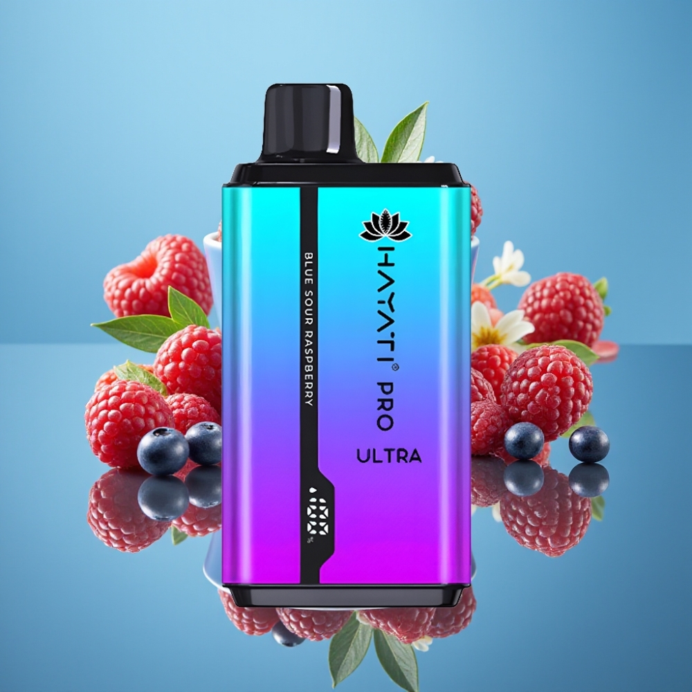 Hayati Pro Ultra 15000パフ ブルーサワーラズベリー 850mAh 2×12ml 2%