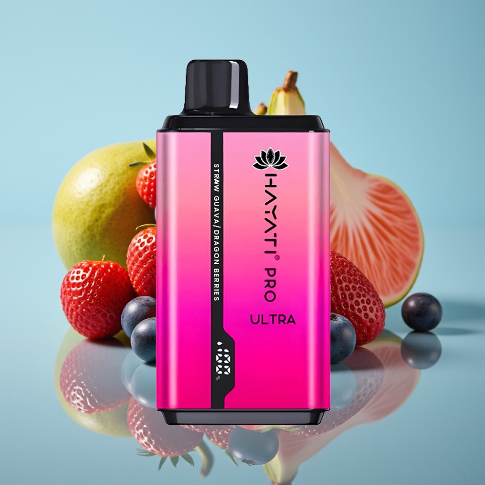 Hayati Pro Ultra 15000パフ ストロベリーグアバドラゴンベリー 850mAh 2×12ml 2%