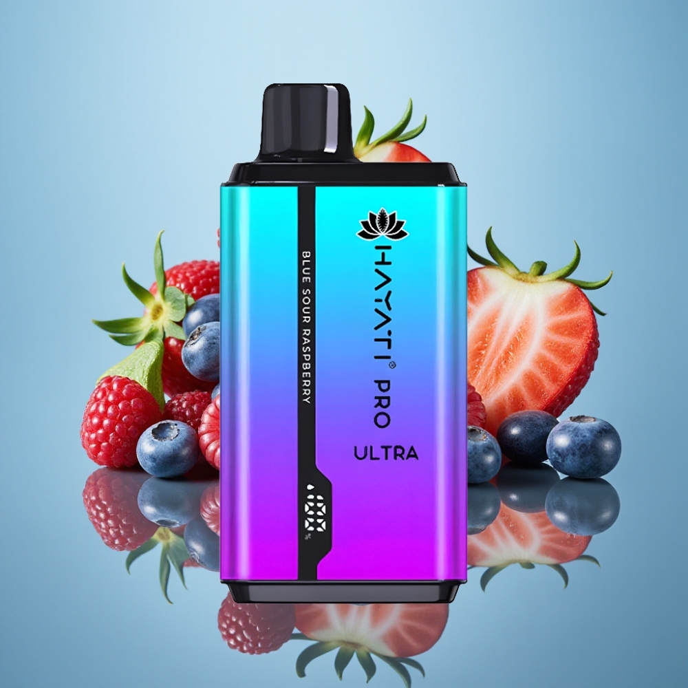 Hayati Pro Ultra 15000パフス+850mAh+2×12ml+ブルーベリーラズベリーメンソール