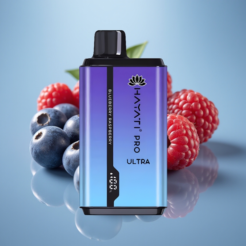 Hayati Pro Ultra 15000パフ ブルーベリーラズベリー 850mAh 2×12ml