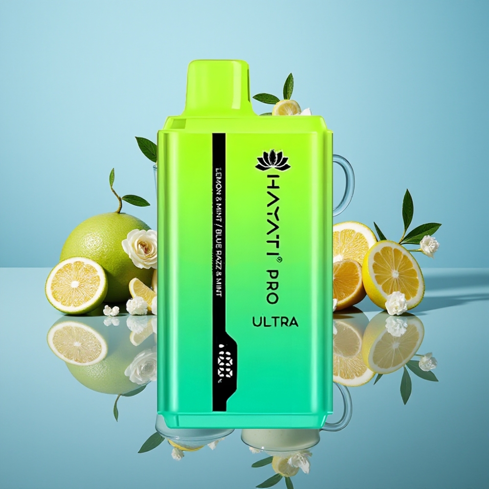 Hayati Pro Ultra 15000パフ レモン＆ミント ブルーラズ＆ミント 850mAh 2×12ml