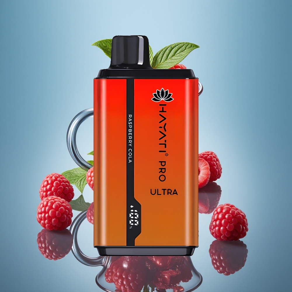 Hayati Pro Ultra 15000パフ ラズベリーコーラ 850mAh 2×12ml